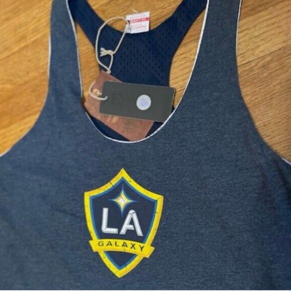 NWT Mitchell & Ness Women's Reversible LA L.A. Galaxy Mesh Tank Jersey Large - Picture 4 of 6